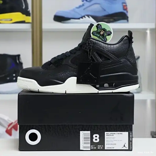 black Jordan Air ponyhair retro Kimikick Jordan 4 0811